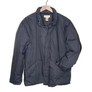 J. Crew Goose Down Men’s Coat Jacket Black Full Zip L